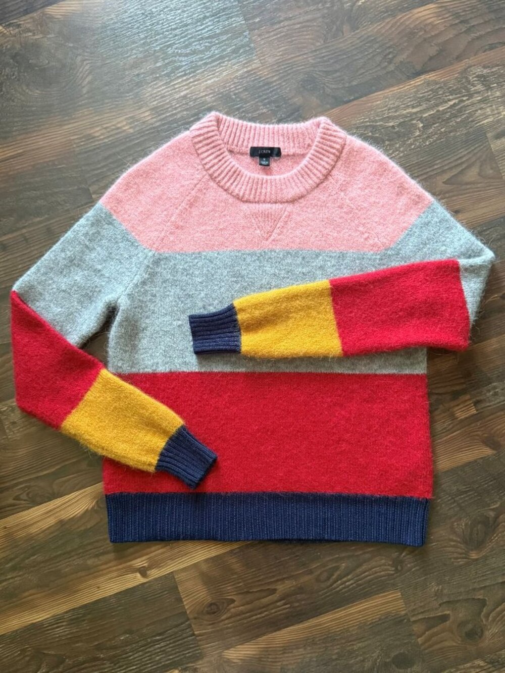 J. Crew Colorblock Crewneck Sweater